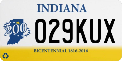 IN license plate 029KUX