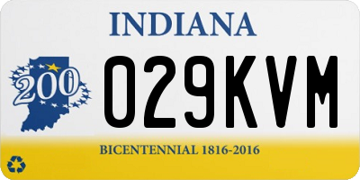 IN license plate 029KVM