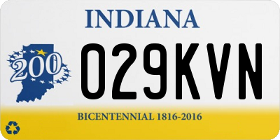 IN license plate 029KVN