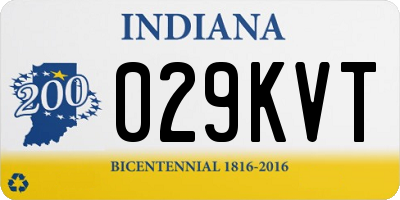 IN license plate 029KVT