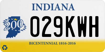 IN license plate 029KWH