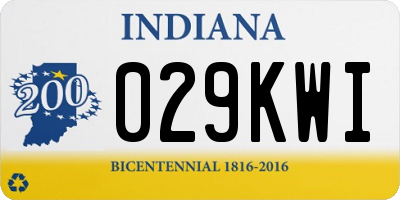 IN license plate 029KWI