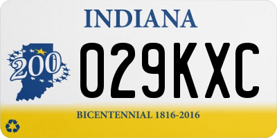 IN license plate 029KXC