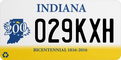 IN license plate 029KXH