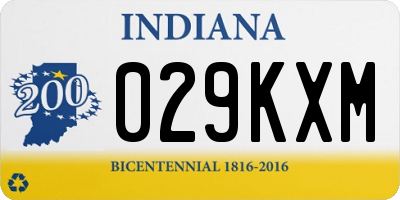 IN license plate 029KXM
