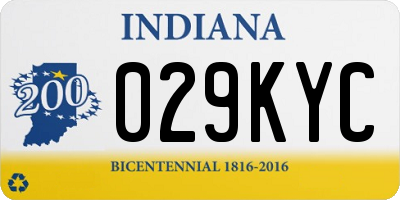 IN license plate 029KYC