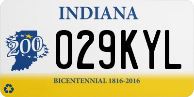IN license plate 029KYL