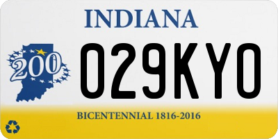 IN license plate 029KYO