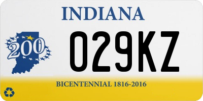 IN license plate 029KZ