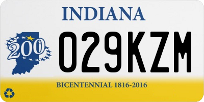 IN license plate 029KZM