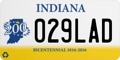 IN license plate 029LAD