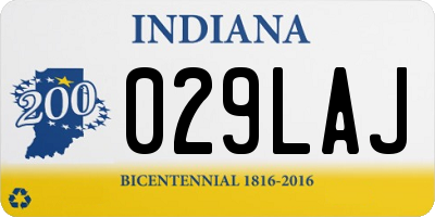 IN license plate 029LAJ