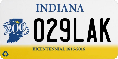 IN license plate 029LAK