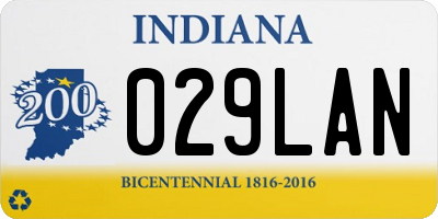 IN license plate 029LAN