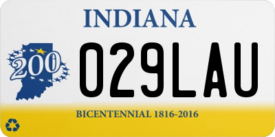 IN license plate 029LAU