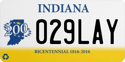 IN license plate 029LAY