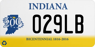 IN license plate 029LB