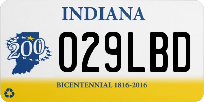 IN license plate 029LBD