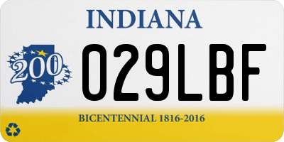 IN license plate 029LBF