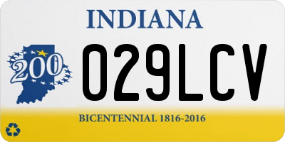 IN license plate 029LCV