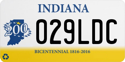 IN license plate 029LDC