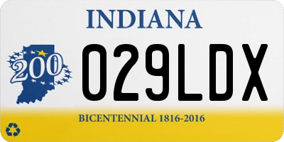 IN license plate 029LDX
