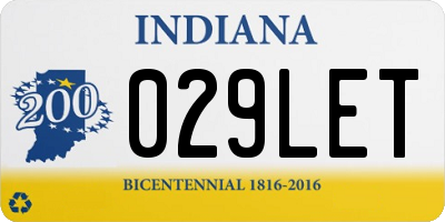 IN license plate 029LET