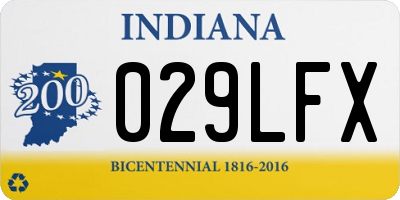 IN license plate 029LFX