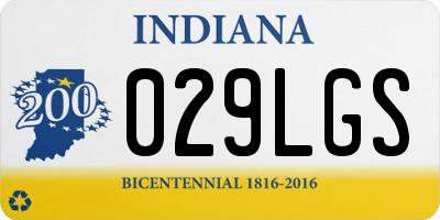 IN license plate 029LGS