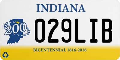 IN license plate 029LIB