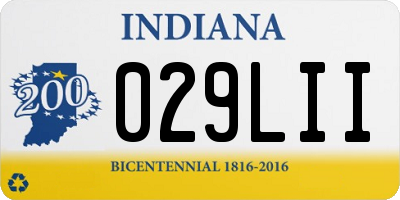 IN license plate 029LII