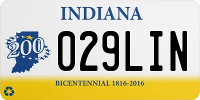 IN license plate 029LIN