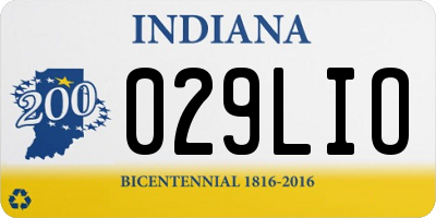 IN license plate 029LIO