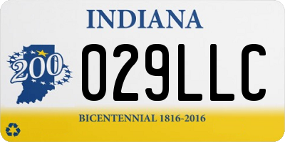IN license plate 029LLC