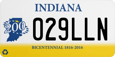IN license plate 029LLN