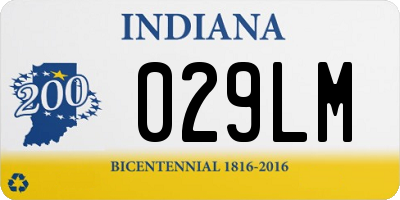 IN license plate 029LM