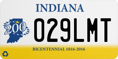IN license plate 029LMT