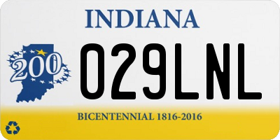 IN license plate 029LNL