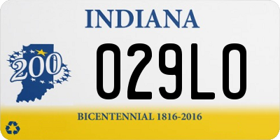 IN license plate 029LO