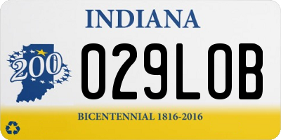 IN license plate 029LOB