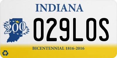 IN license plate 029LOS