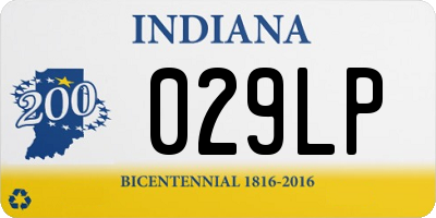IN license plate 029LP