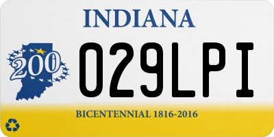 IN license plate 029LPI