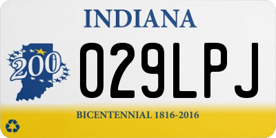 IN license plate 029LPJ