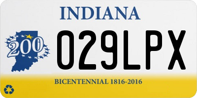 IN license plate 029LPX