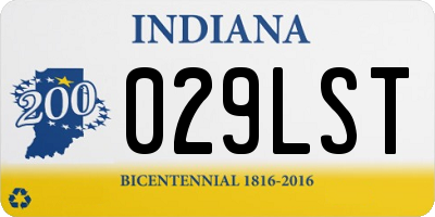 IN license plate 029LST