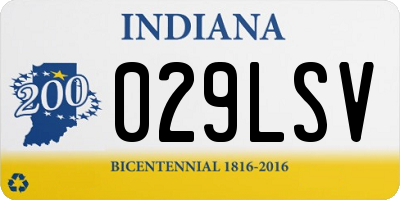 IN license plate 029LSV