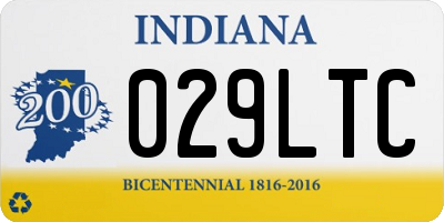 IN license plate 029LTC