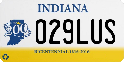 IN license plate 029LUS