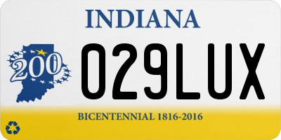 IN license plate 029LUX